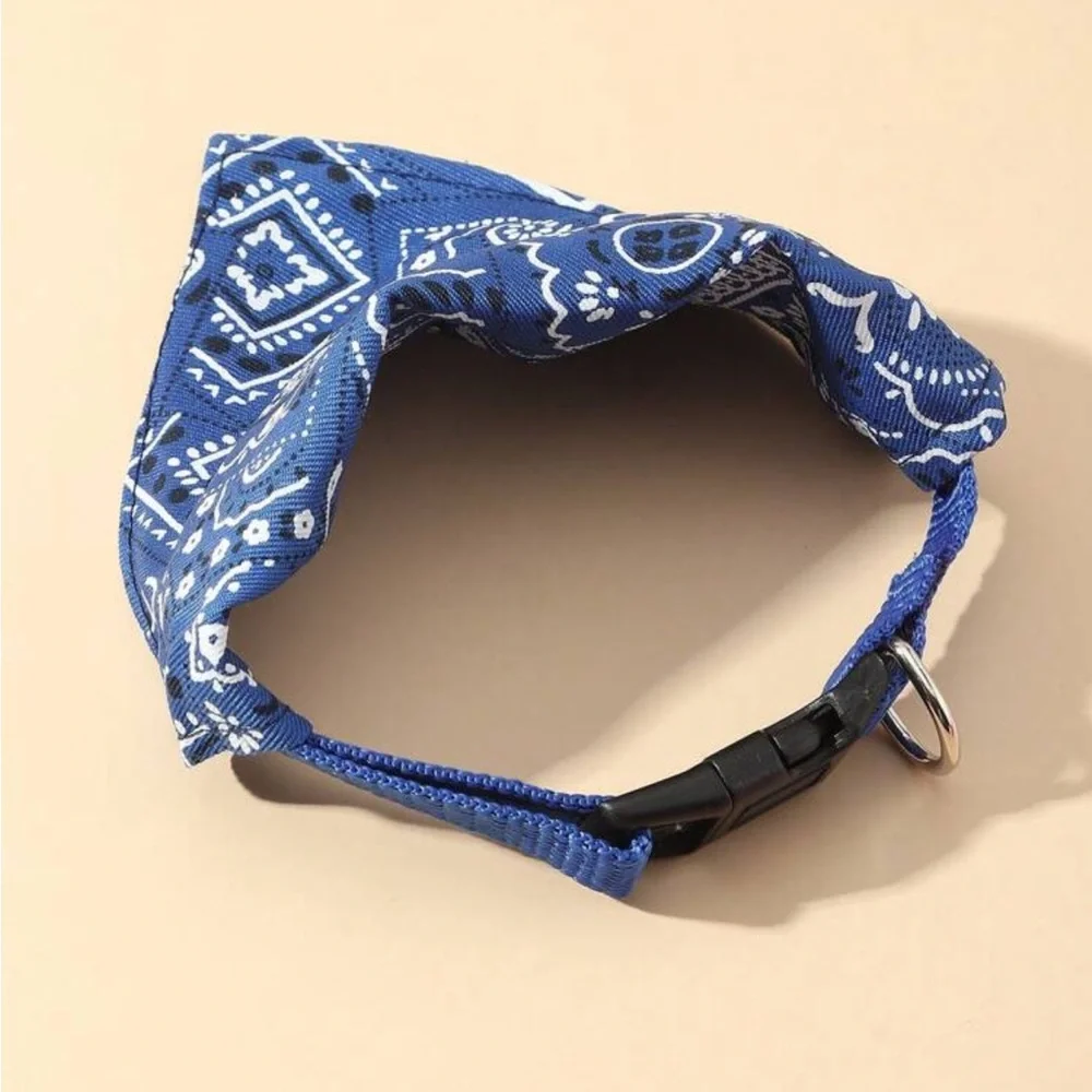 Blue Bandana Dog Collar
